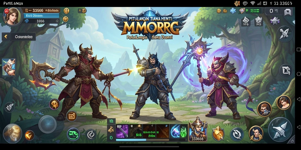Menampilkan pertarungan seru dalam game MMORPG 333666.