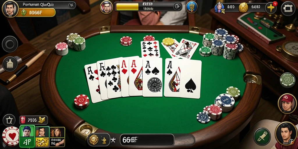 Tampilan gameplay QiuQiu yang seru di 666F.