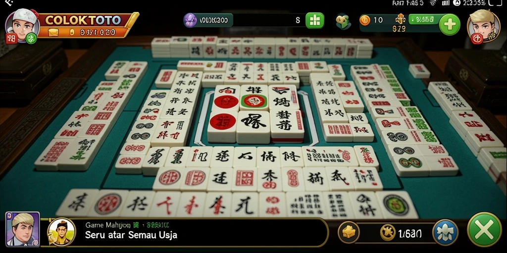 Tampilan gameplay COLOKTOTO menampilkan keseruan dan strategi Mahjong.