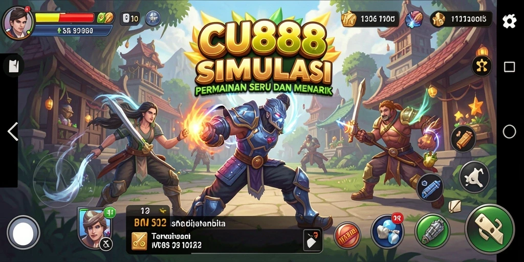Tangkapan layar menunjukkan gameplay dinamis dan menarik dari CU888.