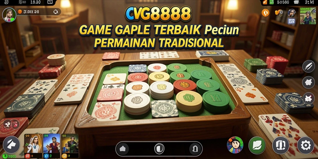 Tampilan seru game gaple di CVG8888 yang mengasyikkan.