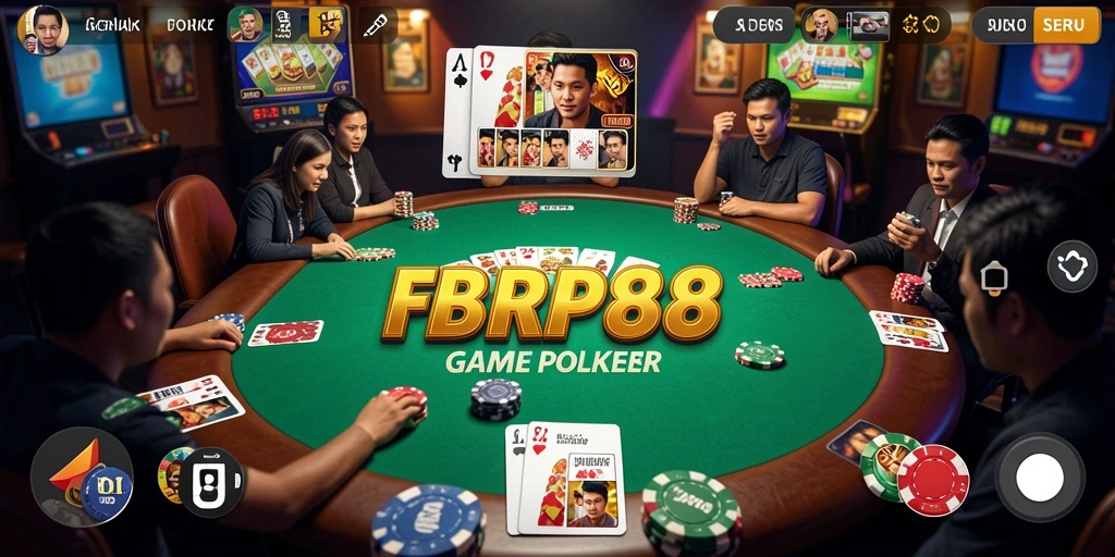 Tampilan gameplay seru Poker di FBRP88 dengan grafis menarik.