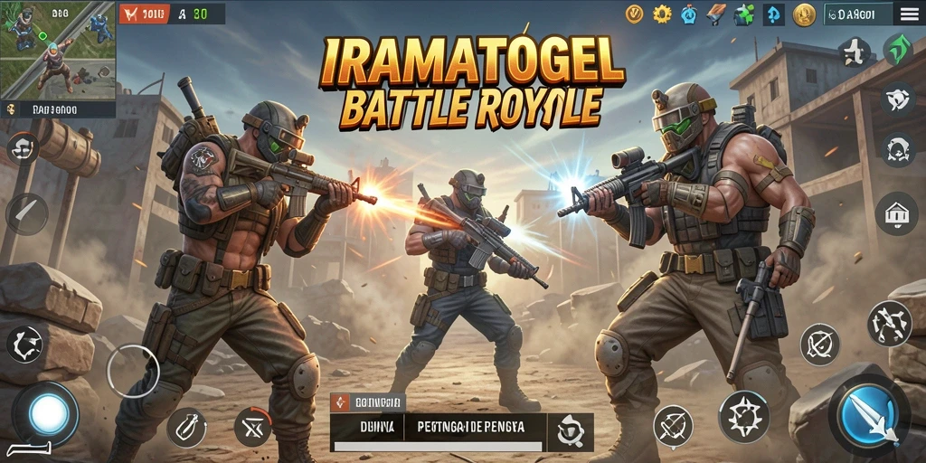 Tangkapan layar menunjukkan pertarungan seru dalam <strong>IRAMATOGEL</strong> saat pemain menghindari serangan musuh.