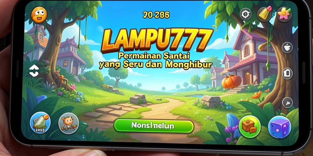 Screenshot menunjukkan gameplay santai dan menyenangkan di LAMPU777.