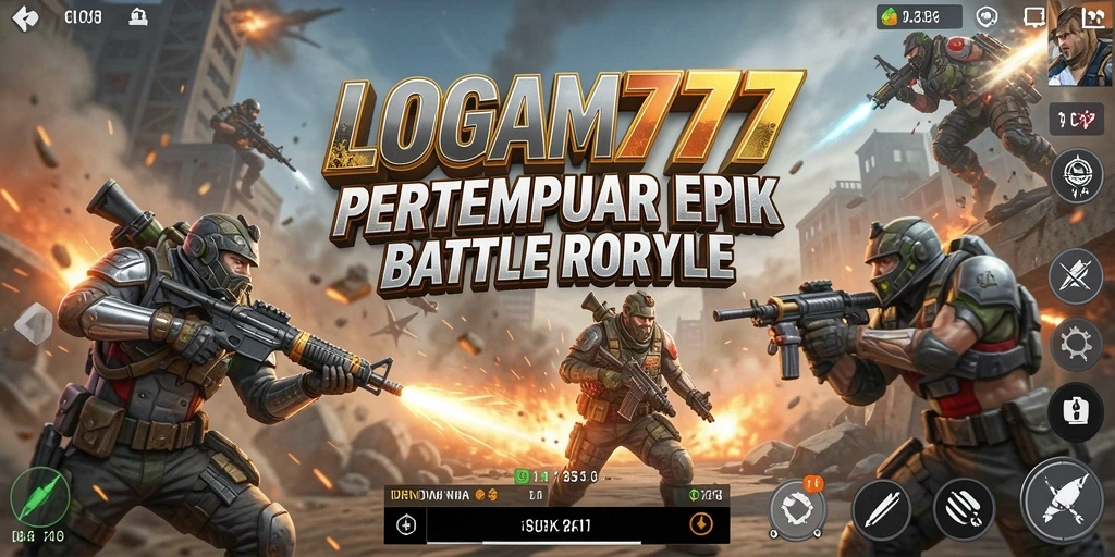 Gameplay Battle Royale menegangkan di LOGAM777.
