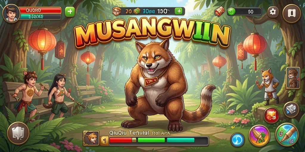 Tampilan gameplay seru di MUSANGWIN dengan kartu QiuQiu.