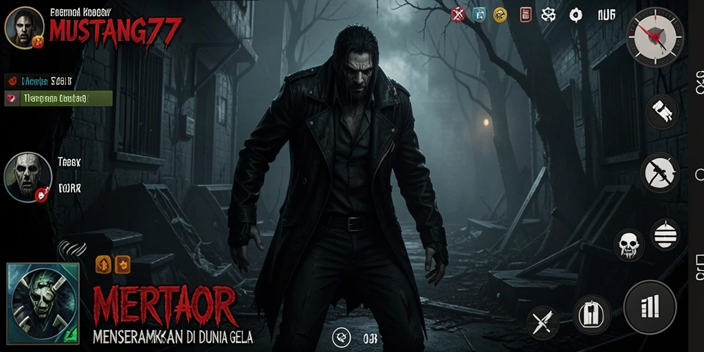 Tampilkan gameplay MUSTANG77 dengan suasana Horror yang menegangkan.