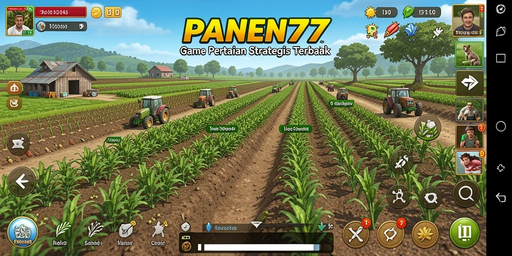 Tampilan gameplay menawan saat bertani di PANEN77.