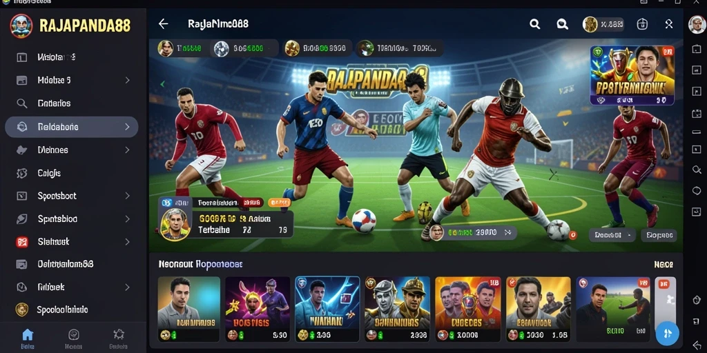 Tampilan gameplay aplikasi RAJAPANDA88 yang menarik dan interaktif.