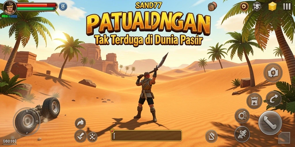 Gameplay SAND77 dengan dunia petualangan yang luas dan menakjubkan.