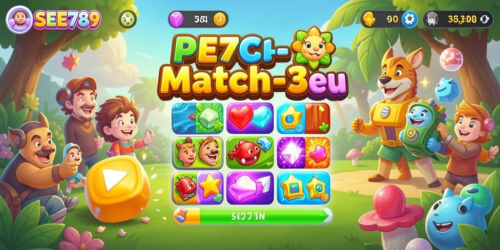 Tampilan gameplay seru dari SEE789 dengan warna-warna cerah.