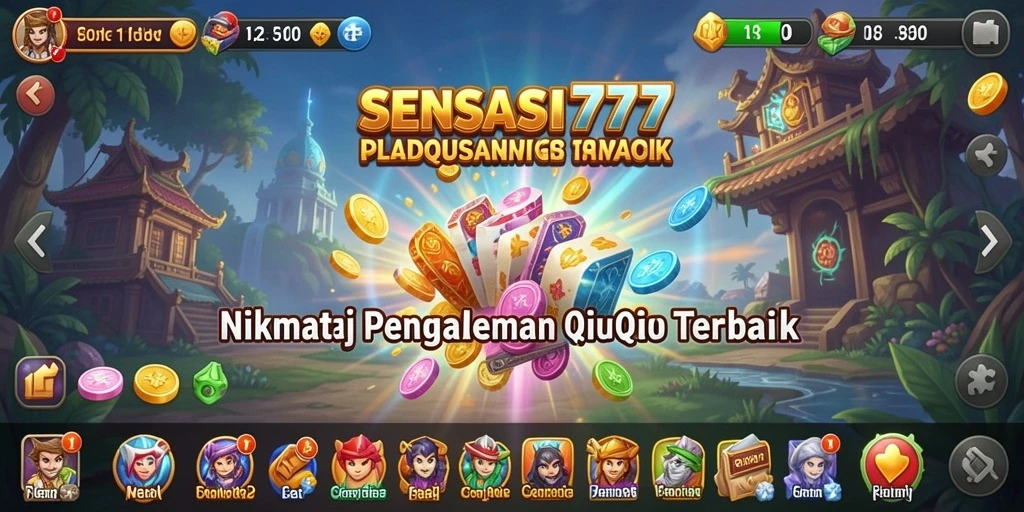Tampilan menarik dari gameplay SENSASI777 saat bermain QiuQiu.