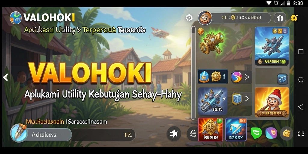 Screenshot utama VALOHOKI menampilkan antarmuka aplikasi yang intuitif dan menarik.